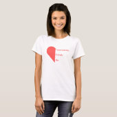 T-shirt Flirter Introvertis Approche Amicale Timide (Devant entier)