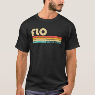 T-shirt FLO Nom Personnalisé Retro Vintage 80S 90S Annive
