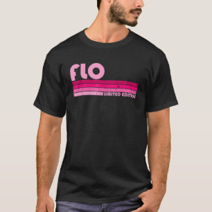 T-shirt FLO Nom Personnalisé Retro Vintage 80s 90s Anniver