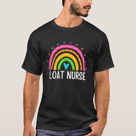 T-shirt Float Nurse Nurse Nursing Rainbow Float Pool Nu (Devant)