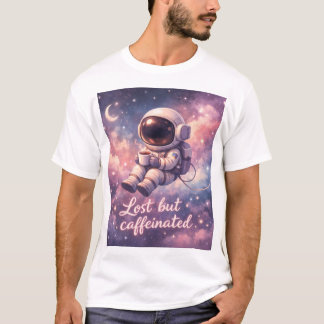 T-shirt Floating Astronaut Coffee Lover Funny Space