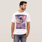 T-shirt Floating Astronaut Coffee Lover Funny Space (Devant entier)