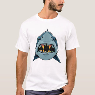 T-shirt Floating Shark Face Art