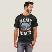 T-shirt Floaty Tatoes Manatee Funny Sea Cow Ocean Animal L (Devant entier)