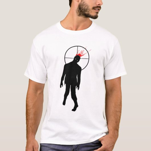 T-shirt floc de zombi - affligé (Devant)