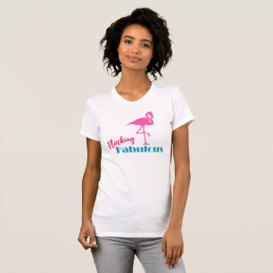 T-shirt Flocking Fabuleux Flamant rose rose typographie gr