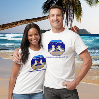 T-shirt Flocktails sur la plage Seagull drôle