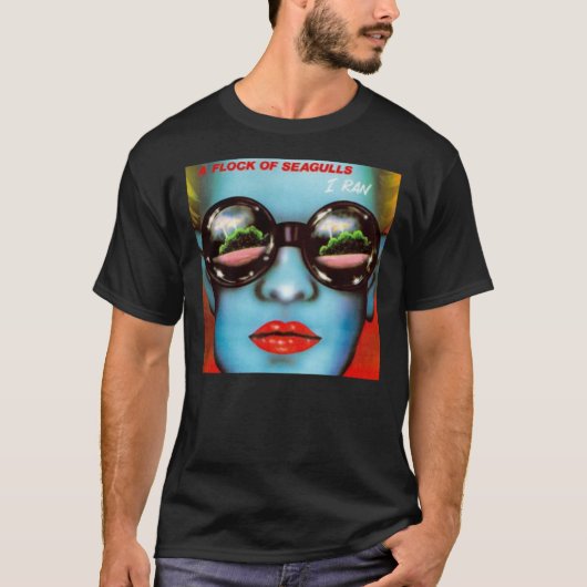 T-shirt Flocon de mouettes " ; I Ran" ; T-Shir cla (Devant)