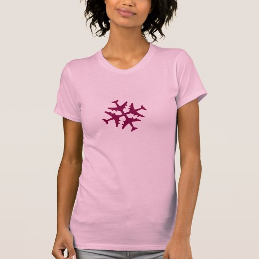 T-shirt Flocon de neige d'avion (Devant)