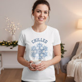 T-shirt Flocon de neige de Noël cool sur mesure réfrigéré