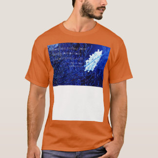 T-shirt flocon de neige en bleu 7 haiku