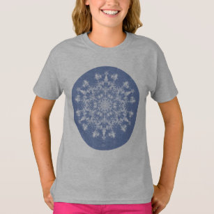 T-shirt Flocon de neige fractionné en dentelle Abstraite s