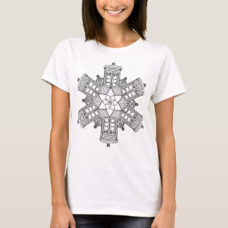 T-shirt Flocon de neige noir de boîte de police