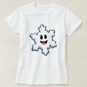 T-shirt Flocon de neige souriant mignon – Joyeux Noël