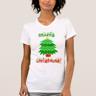 T-shirt Flocons de neige et arbre de Joyeux Noël
