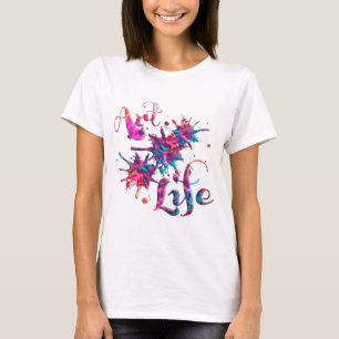 T-shirt Flocs de peinture de la vie d'art