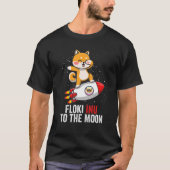 T-shirt Floki Inu À La Lune Cool Floki Inu Coin Astronau (Devant)