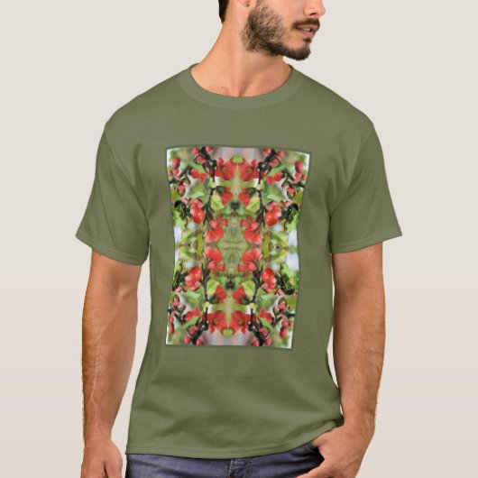 T-shirt Floraison rouge coing Abstraite (Devant)