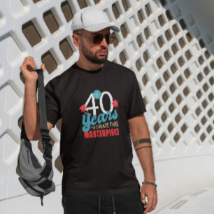 T-shirt Floral 40 ans Citation Nature