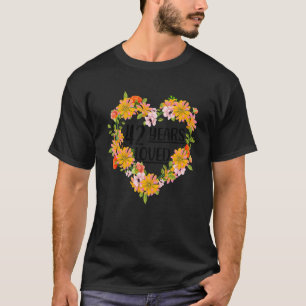 T-shirt Floral 42 ans Anniversaire 42 ans Aimé 42ème B