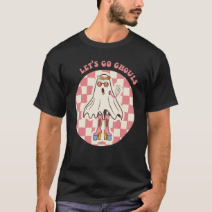 T-shirt Floral Allons Gouls mignon Fantôme Halloween pour