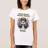 T-shirt Floral American Cocker Spaniel (Devant)