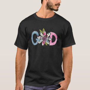 T-shirt Floral Avec Dieu Toutes Les Choses Possible Bible 
