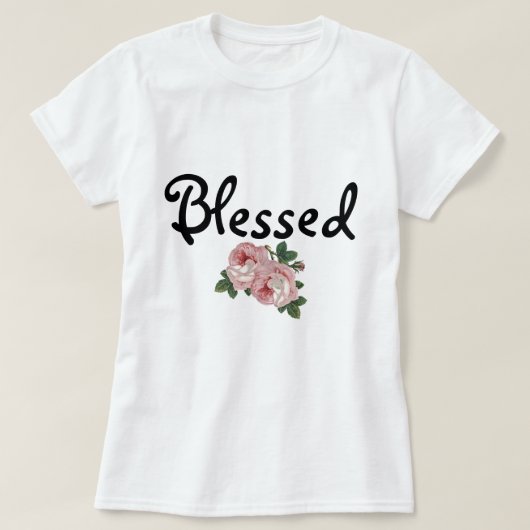 T-shirt floral béni (Design devant)