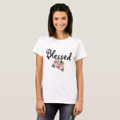 T-shirt floral béni (Devant entier)