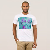 T-shirt Floral bleu (Devant entier)