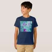 T-shirt Floral bleu (Devant entier)
