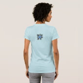 T-shirt Floral bleu de Hanoukka de houx hawaïen (Dos entier)