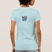 T-shirt Floral bleu de Hanoukka de houx hawaïen (Dos)