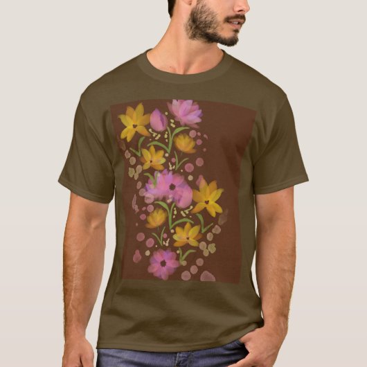 T-SHIRT FLORAL BOUQUET ART (Devant)