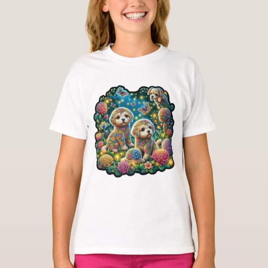 T-shirt "Floral Canine Imaginaire" (Devant)
