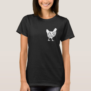 T-shirt Floral Chicken Farm Girl Farming Life Women's Chic