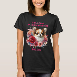 T-shirt Floral Chihuahua Une Petite Canine fleurit