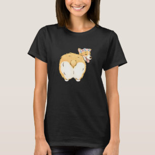 T-shirt Floral Corgi Butt Pembroke Welsh Corgi Maman