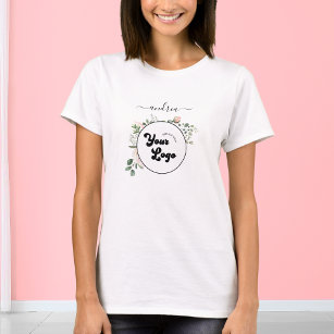 T-shirt Floral Custom Logo Business Salon Hairstylist