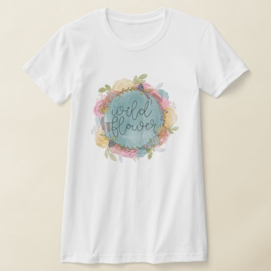 T-shirt Floral de couronne fleur sauvage (Poser)
