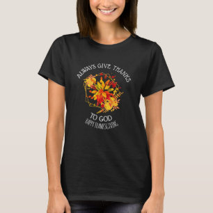 T-shirt Floral DONNE TOUJOURS GRÂCE À DIEU Thanksgiving