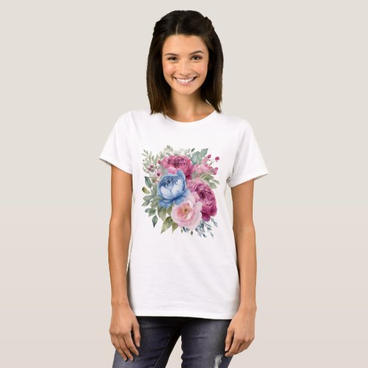 T-shirt floral féminin (Devant entier)