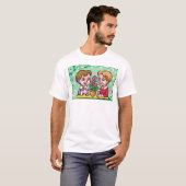 T-shirt Floral Gemini jumeaux garçons avec fleurs (Devant entier)