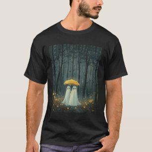 T-shirt Floral Ghost Holding Umbrella Couple Saison Éffray