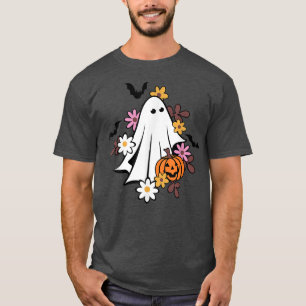 T-shirt Floral Halloween Fantôme Citrouille saison Éffraya