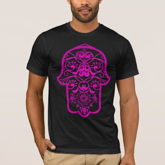 T-shirt Floral Hamsa rose (Devant)
