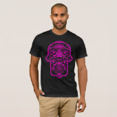 T-shirt Floral Hamsa rose (Devant entier)