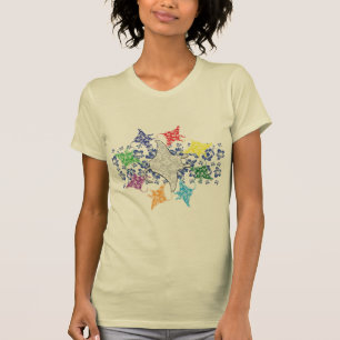 T-shirt Floral Hawaiian Manta Ray
