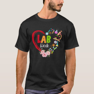 T-shirt Floral Heart Lab Week 2023 Laboratoire Médicale Te