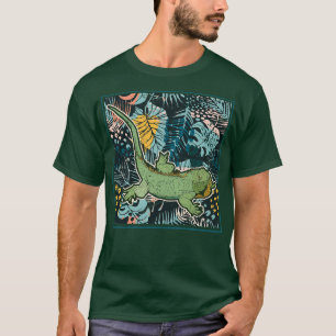 T-shirt Floral Iguana